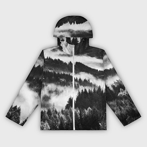 Женская ветровка ТУМАННЫЙ ЛЕС МРАЧНЫЙ ЛЕС / 3D-Белый – фото 1