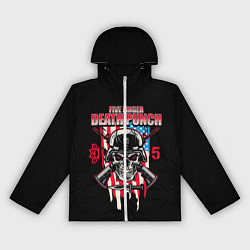 Ветровка с капюшоном женская 5FDP Five Finger Death Punch, цвет: 3D-белый