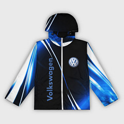 Ветровка с капюшоном женская VOLKSWAGEN, цвет: 3D-белый