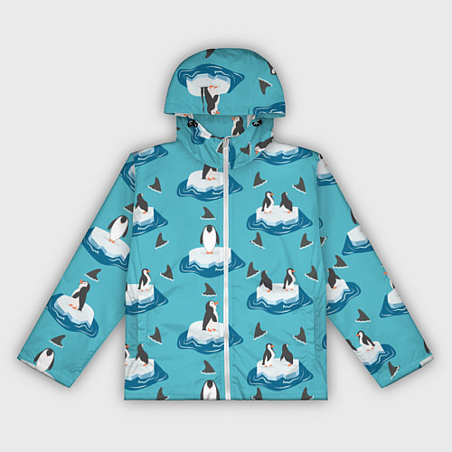 Женская ветровка Пингвины / 3D-Белый – фото 1