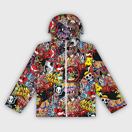 Женская ветровка Логотипы Аниме Мультиков / 3D-Белый – фото 1