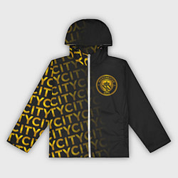 Ветровка с капюшоном женская МАНЧЕСТЕР СИТИ ЗОЛОТО GOLD, цвет: 3D-белый