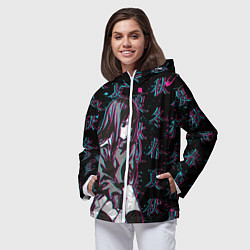 Ветровка с капюшоном женская Sad Anime Girl, цвет: 3D-белый — фото 2