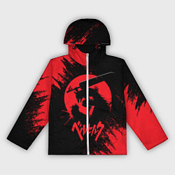 Ветровка с капюшоном женская BERSERK red краска, цвет: 3D-белый