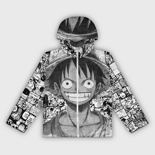 Женская ветровка Луфи улыбается one piece / 3D-Белый – фото 1
