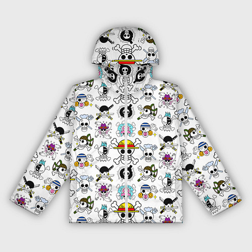 Женская ветровка Веселые Роджеры пиратов Соломенной Шляпы / 3D-Белый – фото 1