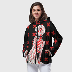 Ветровка с капюшоном женская Ева 00 Аянами Рей в X Ray, цвет: 3D-черный — фото 2