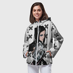 Ветровка с капюшоном женская Риэл Мэйер из Эрго Прокси, цвет: 3D-белый — фото 2