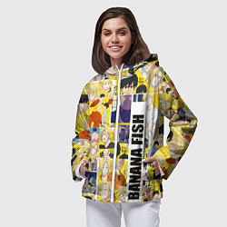 Ветровка с капюшоном женская Banana Fish, цвет: 3D-белый — фото 2