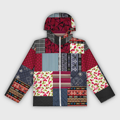 Женская ветровка Деревенский стиль Пэчворк / 3D-Белый – фото 1