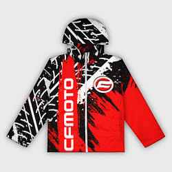 Ветровка с капюшоном женская CFmoto СФ мото RED STYLE, цвет: 3D-белый