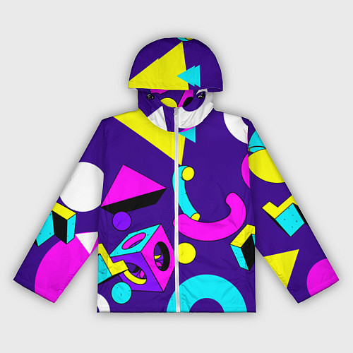 Женская ветровка Геометрические фигуры / 3D-Белый – фото 1