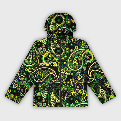 Женская ветровка Ярко зеленые славянские узоры / 3D-Черный – фото 1