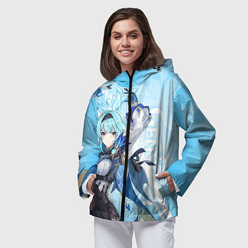 Женская ветровка Genshin Impact, Эола / 3D-Черный – фото 3