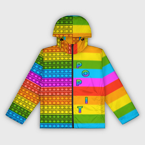 Женская ветровка POP it вертикальная надпись / 3D-Черный – фото 1