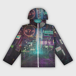 Ветровка с капюшоном женская Neon Tokyo, цвет: 3D-белый