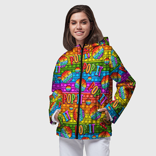 Женская ветровка POP IT SMILE ПОП ИТ ПУПЫРКА / 3D-Черный – фото 3
