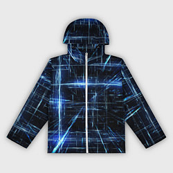 Ветровка с капюшоном женская Линии неона, цвет: 3D-белый