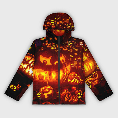 Женская ветровка Тыквы на Хэллоуин / 3D-Черный – фото 1