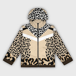 Ветровка с капюшоном женская Сила леопарда, цвет: 3D-черный