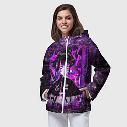 Ветровка с капюшоном женская Cyberpunk Samurai Anime, цвет: 3D-белый — фото 2