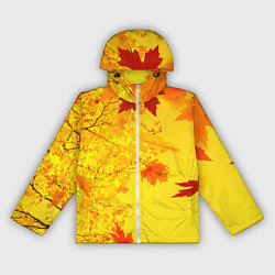 Ветровка с капюшоном женская ОСЕННИЕ ЦВЕТА ЗОЛОТАЯ ОСЕНЬ, цвет: 3D-белый