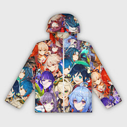 Ветровка с капюшоном женская Genshin Impact - персонажи, цвет: 3D-белый