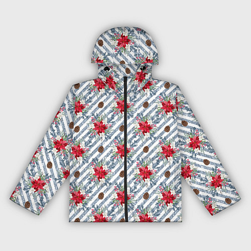 Женская ветровка Новогодние украшения и блестки / 3D-Черный – фото 1