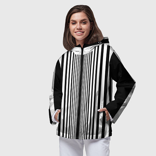 Женская ветровка Эффект Доплера / 3D-Черный – фото 3