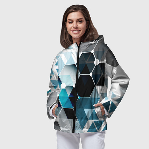 Женская ветровка Абстракция FLO / 3D-Черный – фото 3