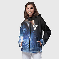 Ветровка с капюшоном женская DESTINY 2 ЛЕДЯНОЙ МАРС ТАЙНЫЙ ГЕРОЙ, цвет: 3D-черный — фото 2