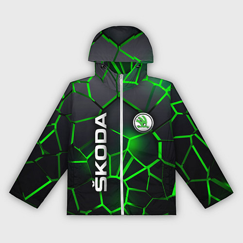 Женская ветровка 3D плиты с подсветкой Шкода / 3D-Белый – фото 1
