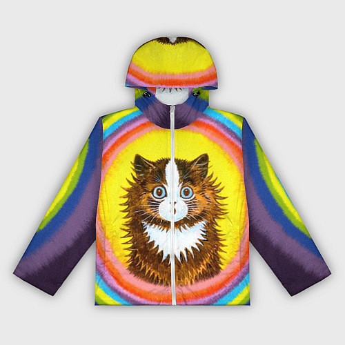 Женская ветровка Радужный кот Луиса Уэйна / 3D-Белый – фото 1