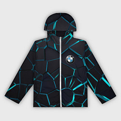 Ветровка с капюшоном женская BMW 3D плиты с подсветкой, цвет: 3D-белый