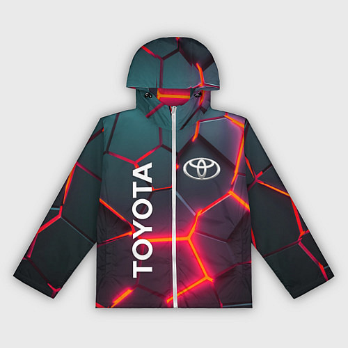 Женская ветровка TOYOTA 3D NEON ТОЙОТА 3Д ПЛИТЫ НЕОН / 3D-Белый – фото 1