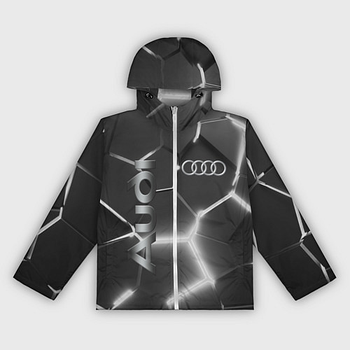 Женская ветровка AUDI GREY 3D ПЛИТЫ / 3D-Белый – фото 1