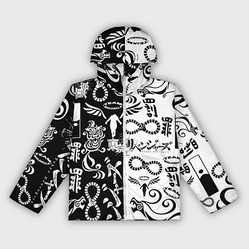 Женская ветровка ТОКИЙСКИЕ МСТИТЕЛИ ЛОГОБОМБИНГ ЧБ / 3D-Белый – фото 1