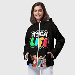Ветровка с капюшоном женская Toca Life: Friends, цвет: 3D-белый — фото 2