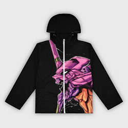 Ветровка с капюшоном женская Evangelion Eva 01, цвет: 3D-белый