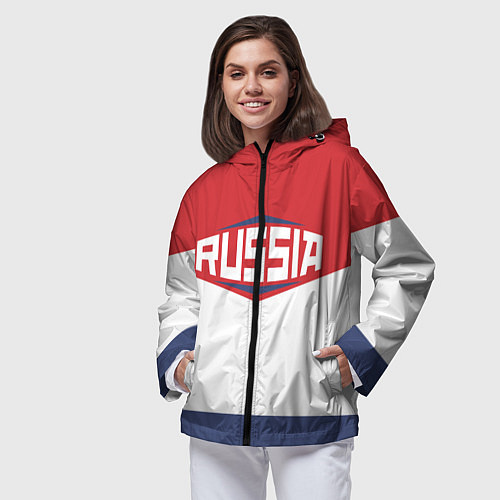 Женская ветровка Russia / 3D-Черный – фото 3