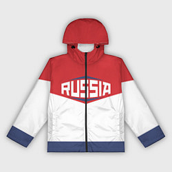 Ветровка с капюшоном женская Russia, цвет: 3D-черный