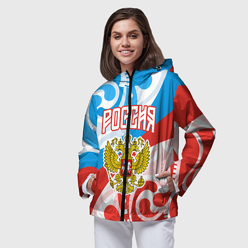 Женская ветровка Россия! Герб / 3D-Черный – фото 3