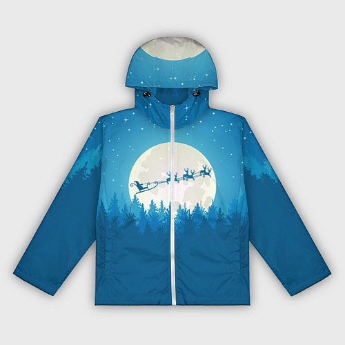 Женская ветровка Санта с Оленями / 3D-Белый – фото 1