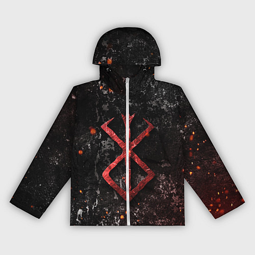 Женская ветровка BERSERK LOGO GRUNGE RED / 3D-Белый – фото 1