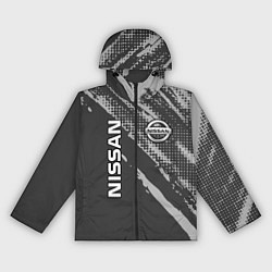 Ветровка с капюшоном женская Nissan Car Ниссан, цвет: 3D-черный