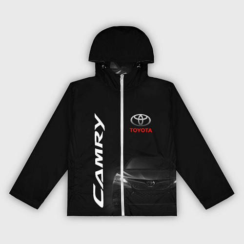 Женская ветровка Черная Тойота Камри / 3D-Белый – фото 1