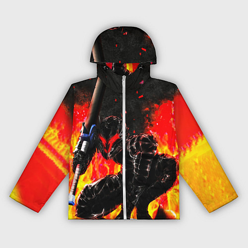 Женская ветровка БЕРСЕРК ОГНЕННЫЙ BERSERK / 3D-Белый – фото 1