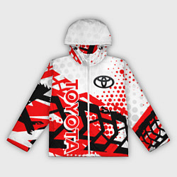 Ветровка с капюшоном женская Toyota Тойота, цвет: 3D-белый