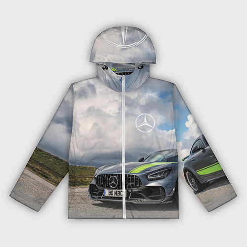 Женская ветровка Mercedes V8 Biturbo Racing Team AMG / 3D-Белый – фото 1