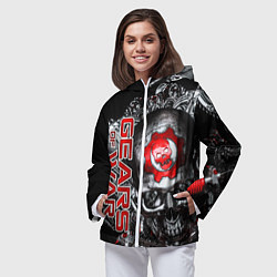 Ветровка с капюшоном женская Gears of War Gears 5, цвет: 3D-белый — фото 2